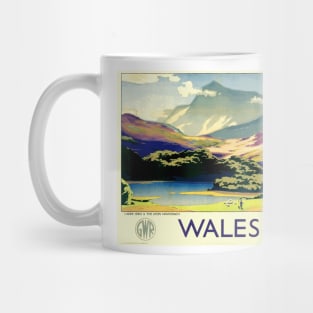 Vintage British Travel Poster: Wales via Great Western Railway Mug
